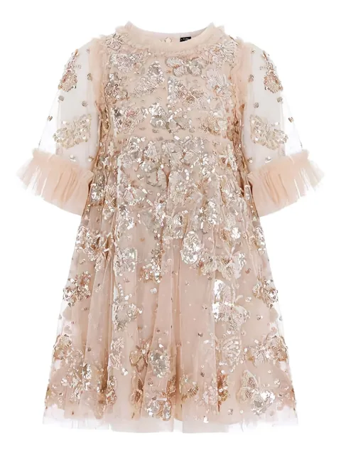 NEEDLE & THREAD KIDS sequin-embellished ruffled party dress