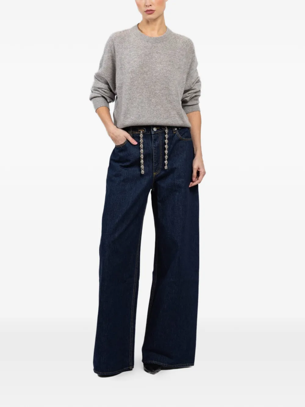 EZR wide-leg jeans - Blauw