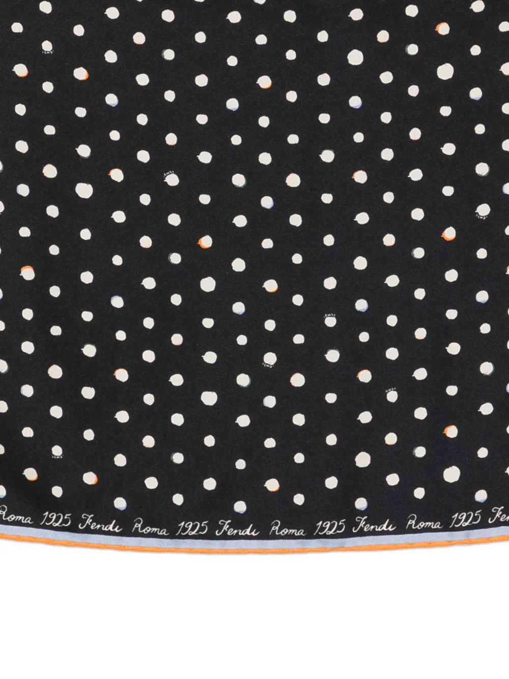 FENDI Falena Dots print silk scarf - Zwart