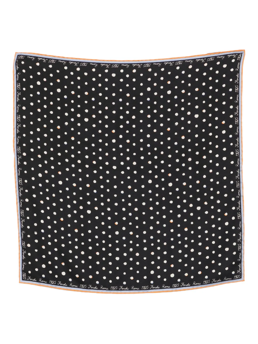 FENDI Falena Dots print silk scarf - Nero