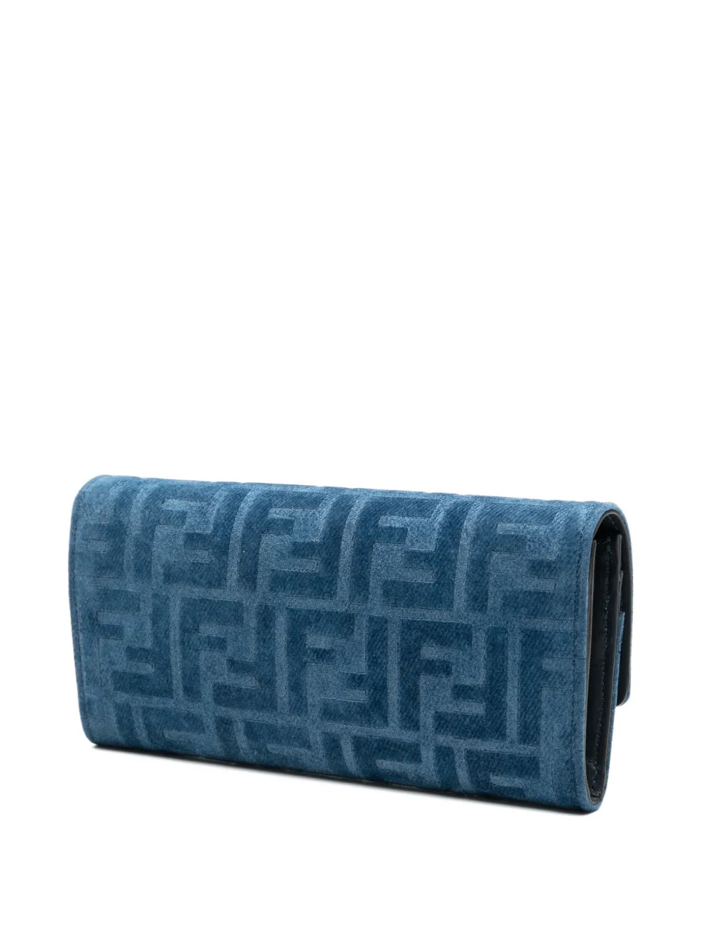  Fendi Ff-pattern Clutch Bag - Blue 