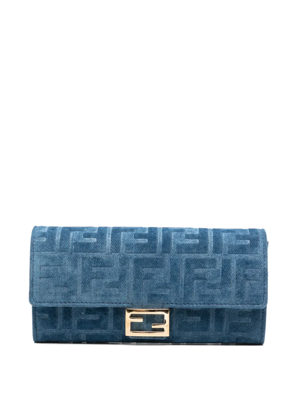 FENDI FF-pattern clutch bag - Blu