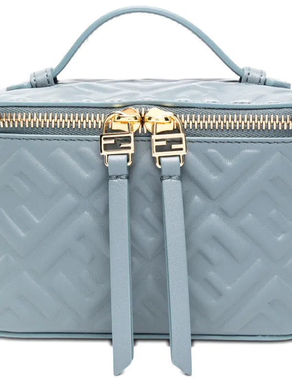 FENDI Vanity FF-logo Leather Mini Bag | Blue | FARFETCH
