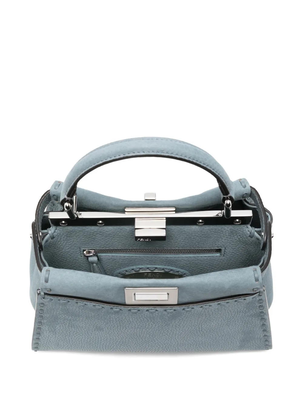 Fendi Mini Peekaboo Tote Bag In Blue