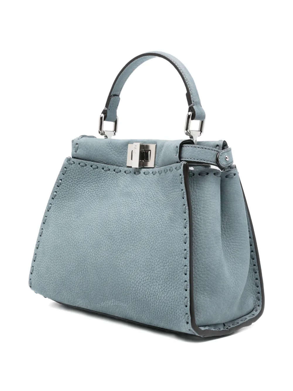 Fendi Mini Peekaboo Tote Bag In Blue
