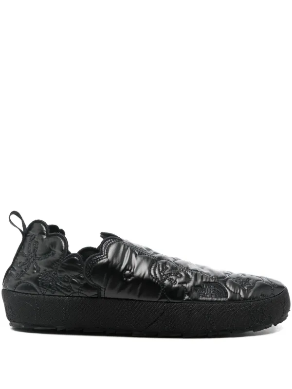 Cecilie Bahnsen Floral Quilted Mules in Black