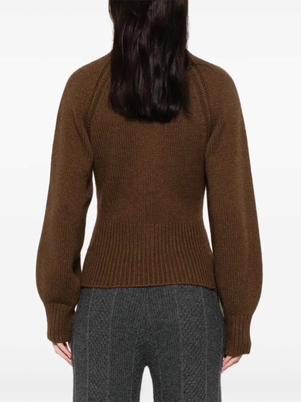 Guest In Residence Buttoned Knit Cardigan In Brown