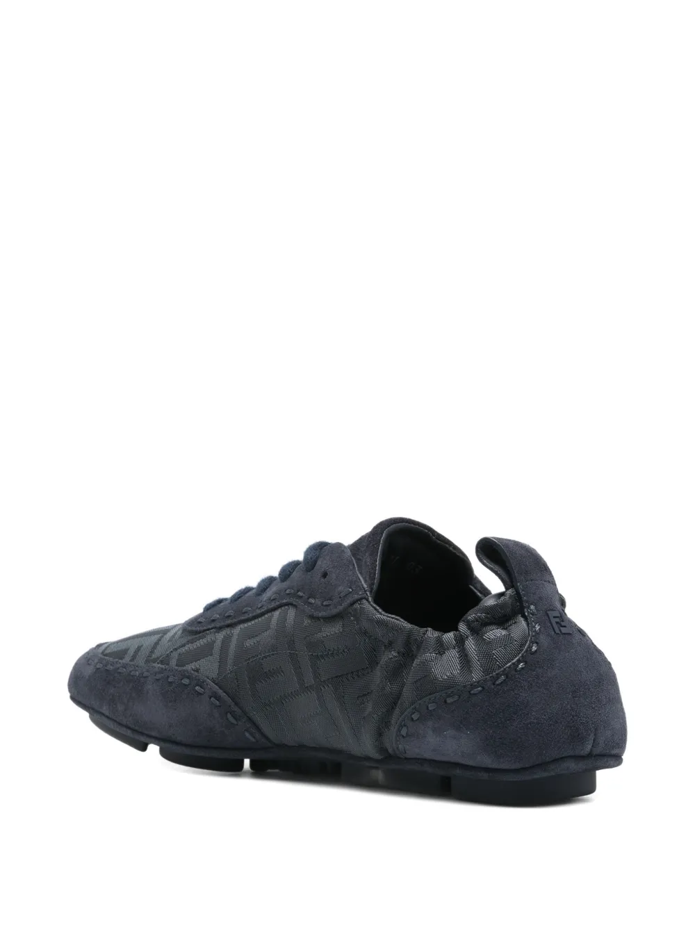 FENDI logo-pattern low-top sneakers Blauw