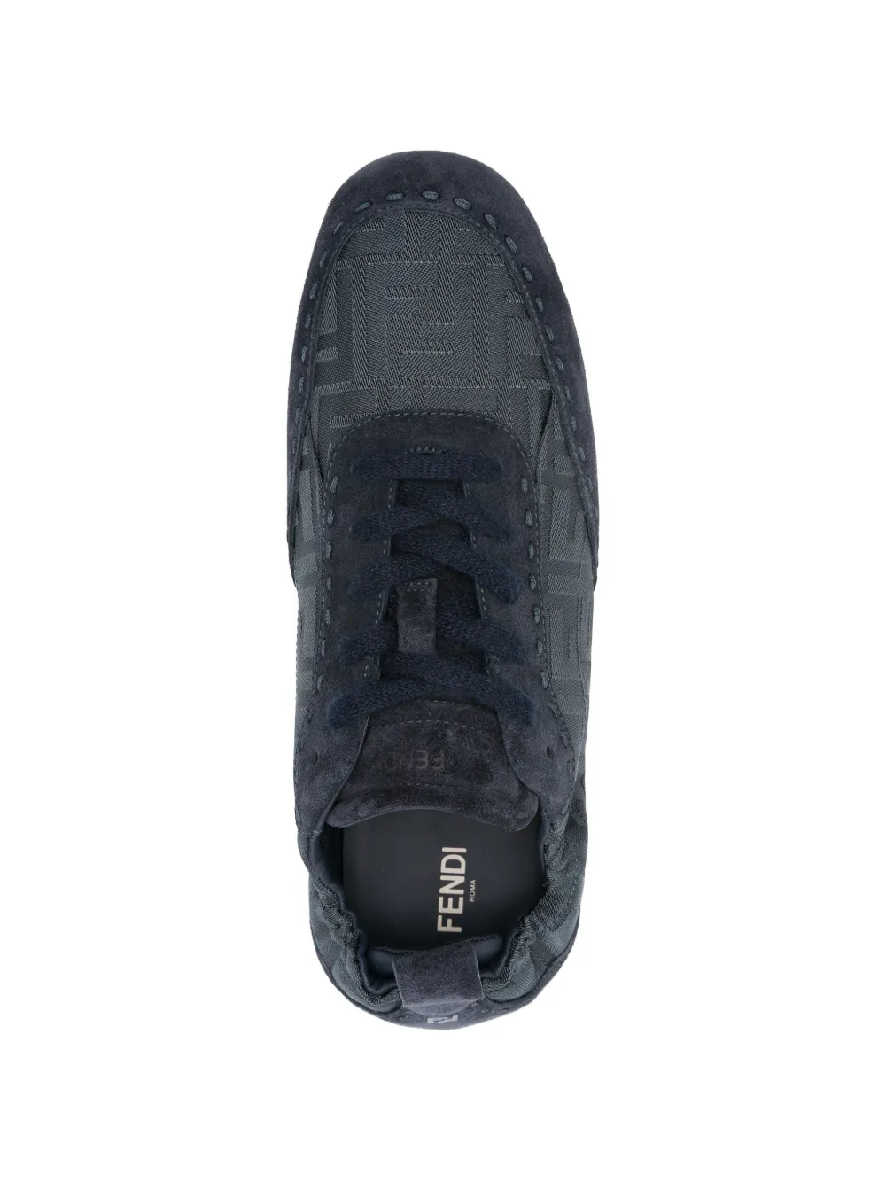 FENDI logo-pattern low-top sneakers Blauw