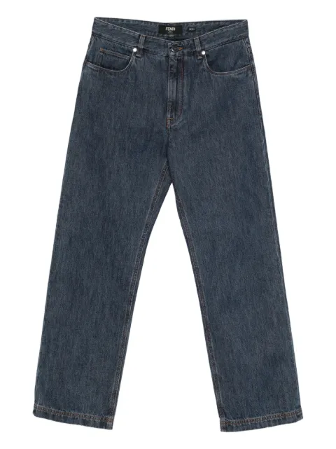 FENDI padded straight bootcut jeans