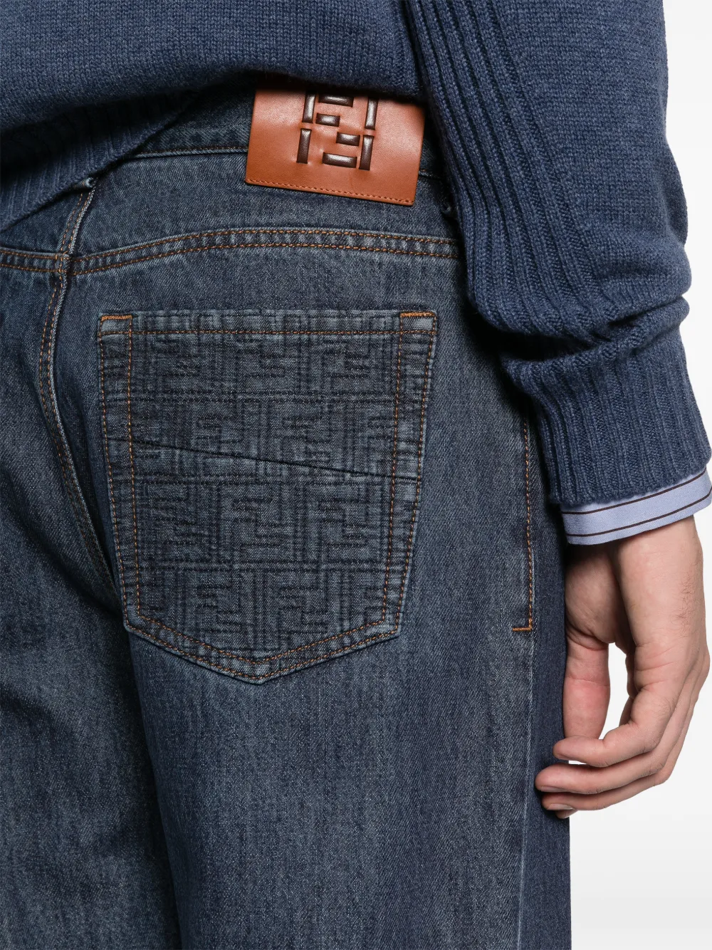 FENDI Straight bootcut jeans Blauw