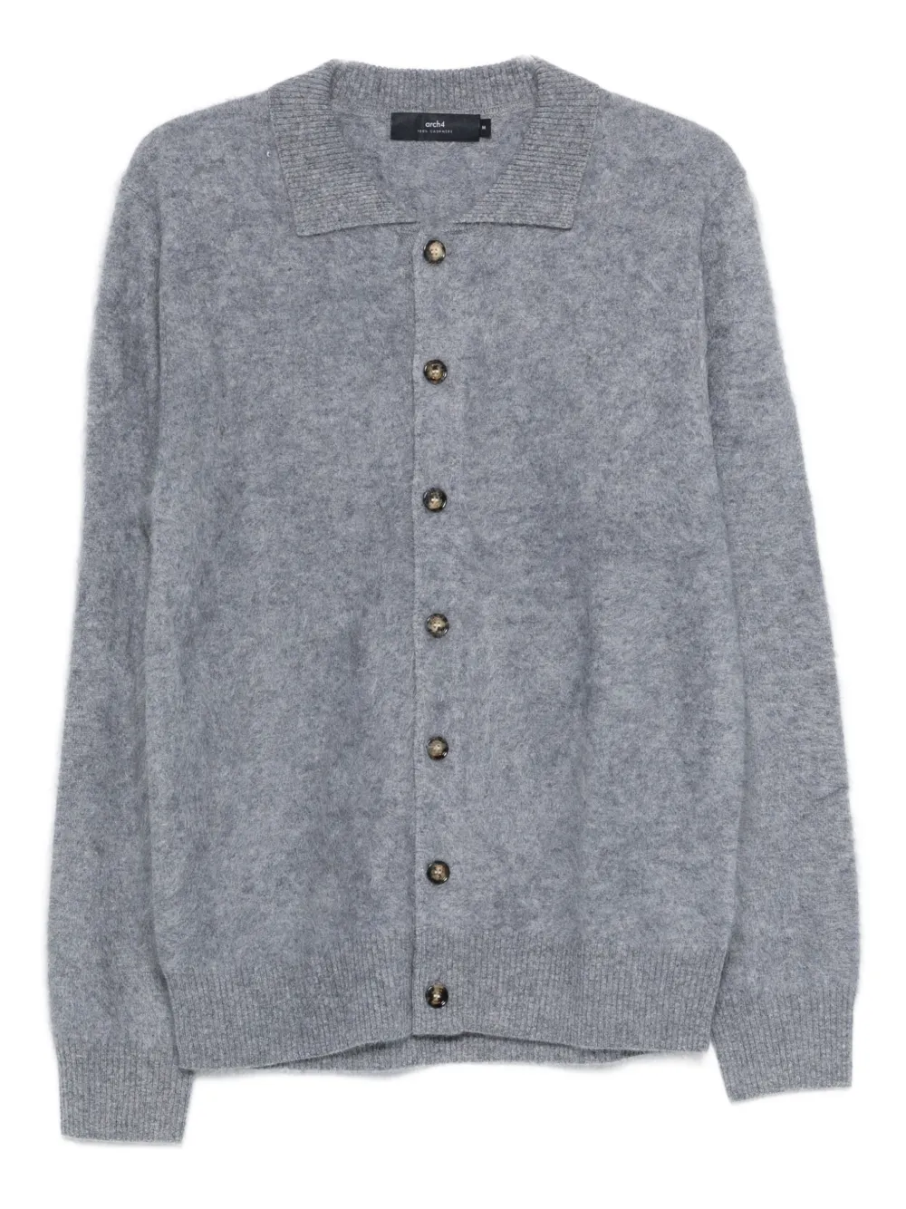 arch4 Mr Brown button-down collared cardigan | Grey | Image 1
