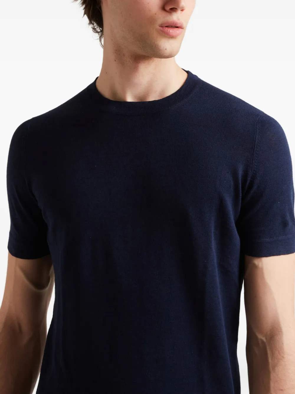 Brunello Cucinelli Trui met korte mouwen Blauw