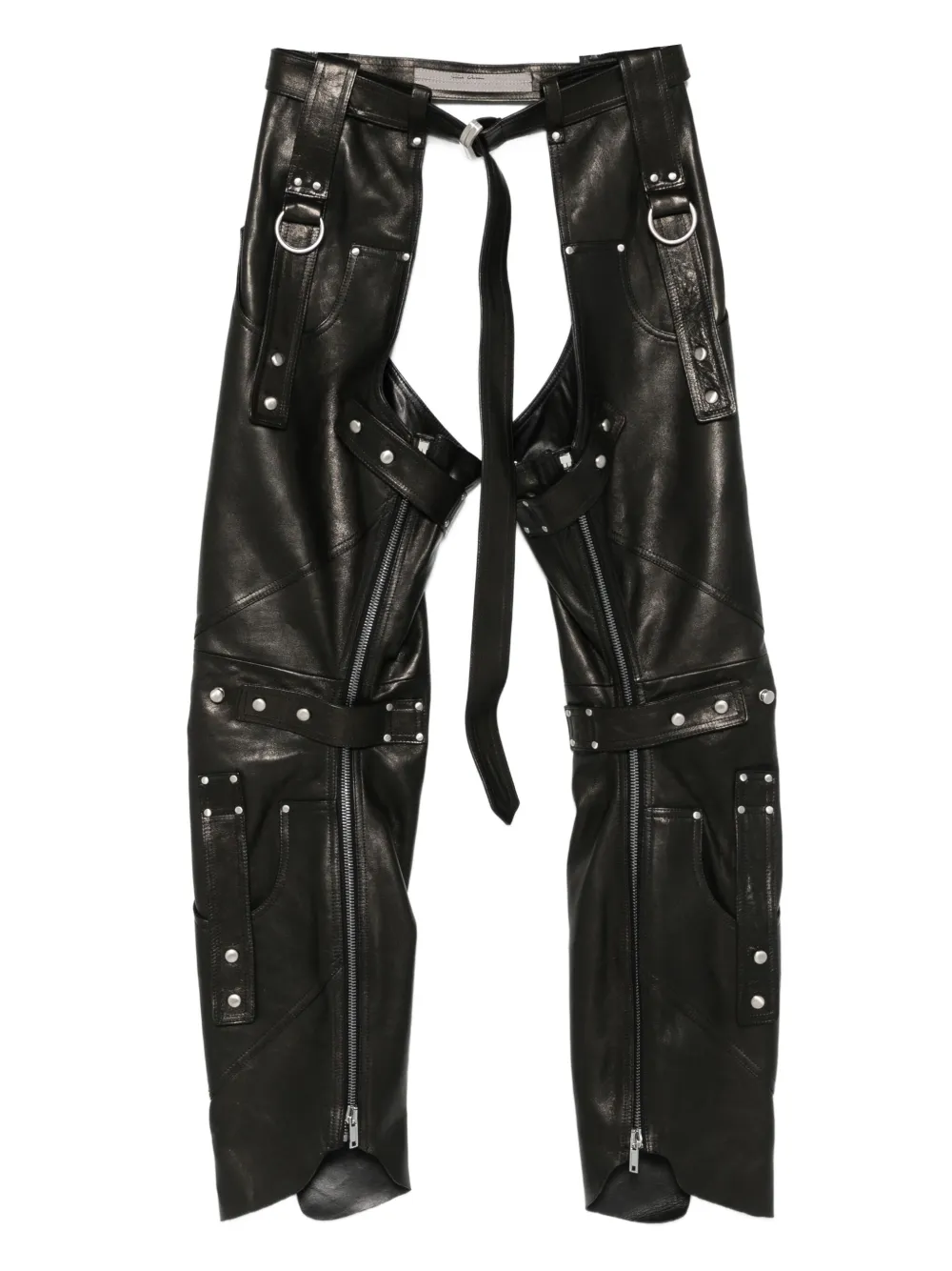 Rick Owens Leo studded zip-detail chaps | Black | Image 1