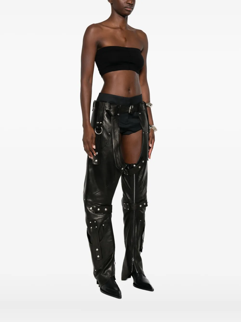 Rick Owens Easy Bandeau Top In Black