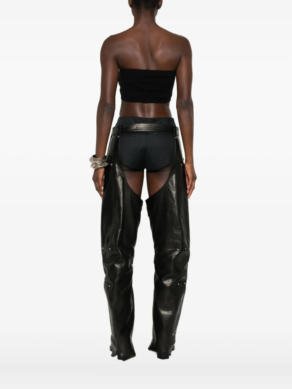 Rick Owens Easy Bandeau Top In Black