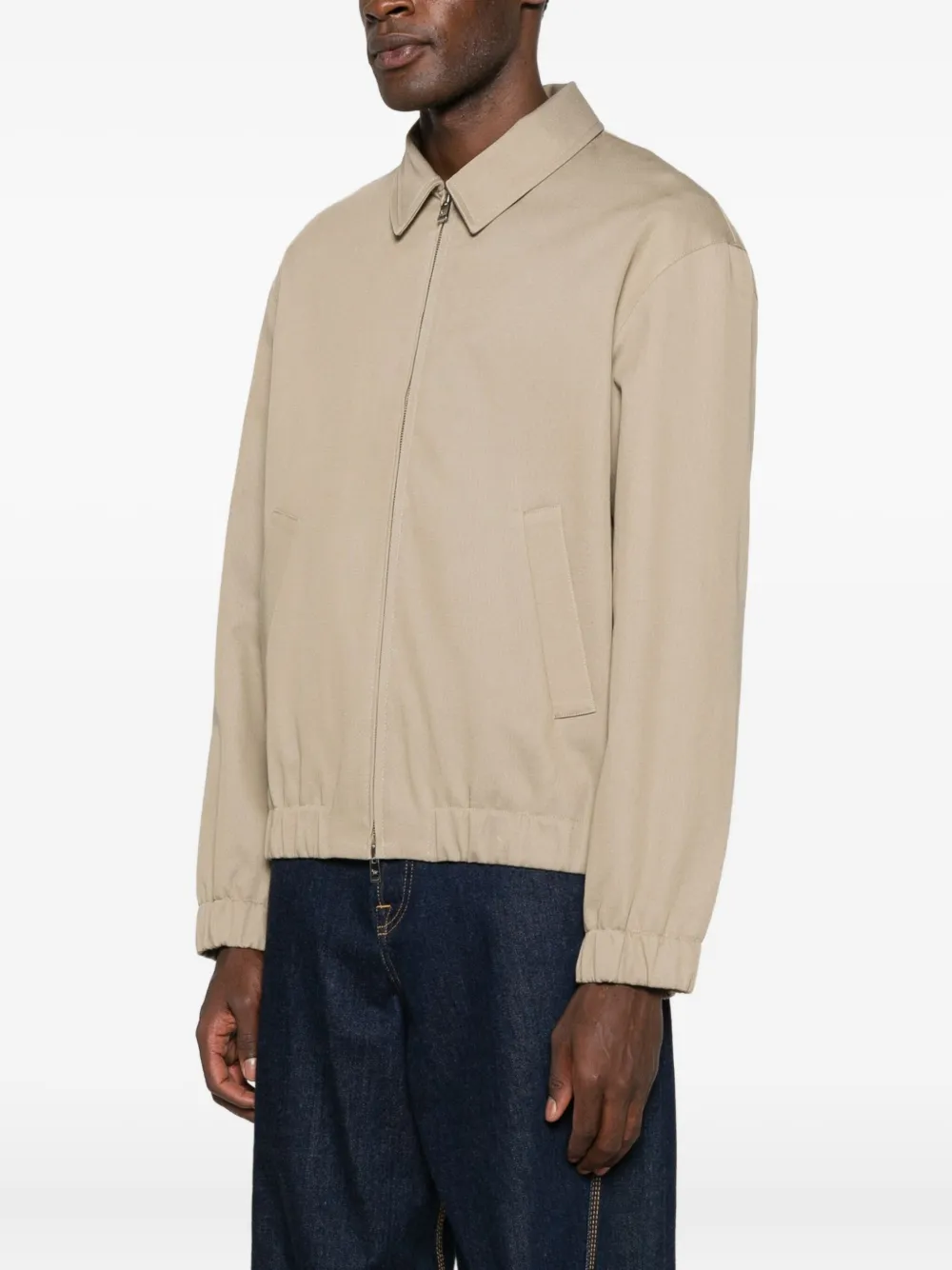 Maison Kitsuné Bomberjack met rits Beige