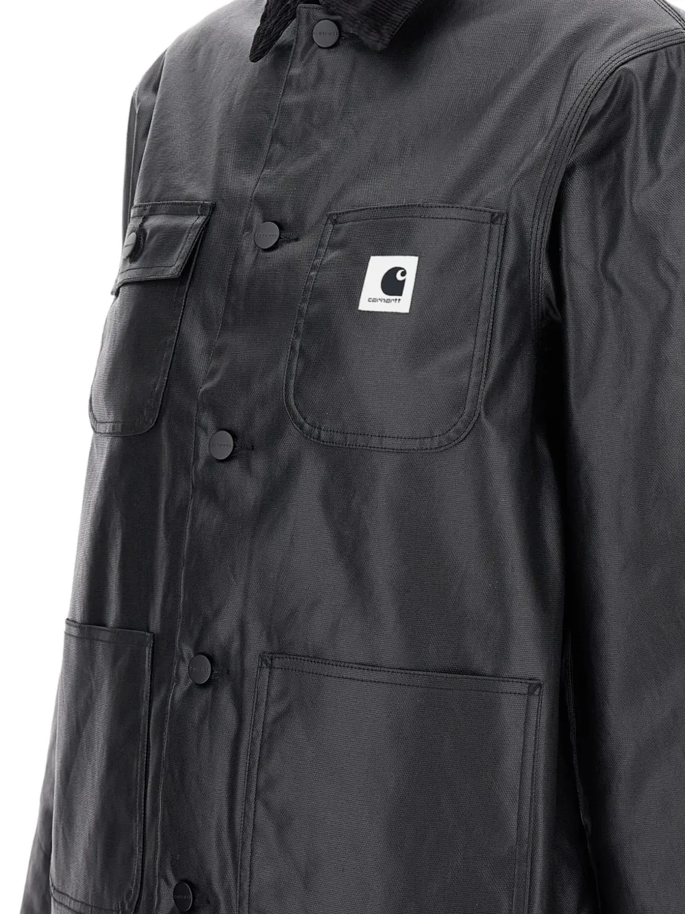 Carhartt Dean Michigan Corduroy-collar Jacket In Black