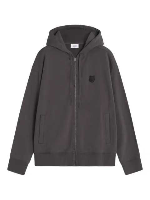 Maison Kitsuné logo-patch zip-fastening hoodie