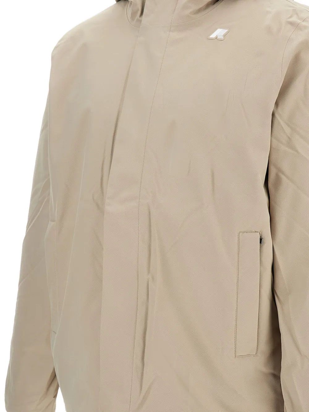 K-way Zip-fastening Padded Jacket In Neutral