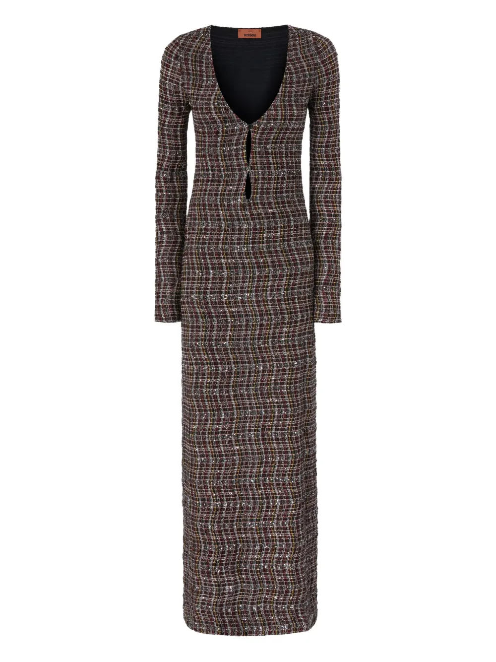 Missoni long-sleeve button-fastening maxi dress - Blu