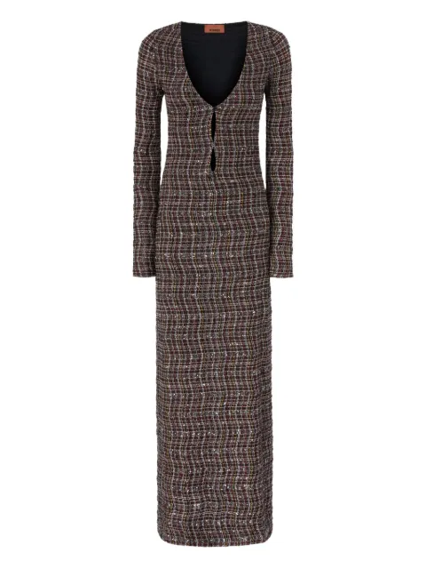 Missoni long-sleeve button-fastening maxi dress