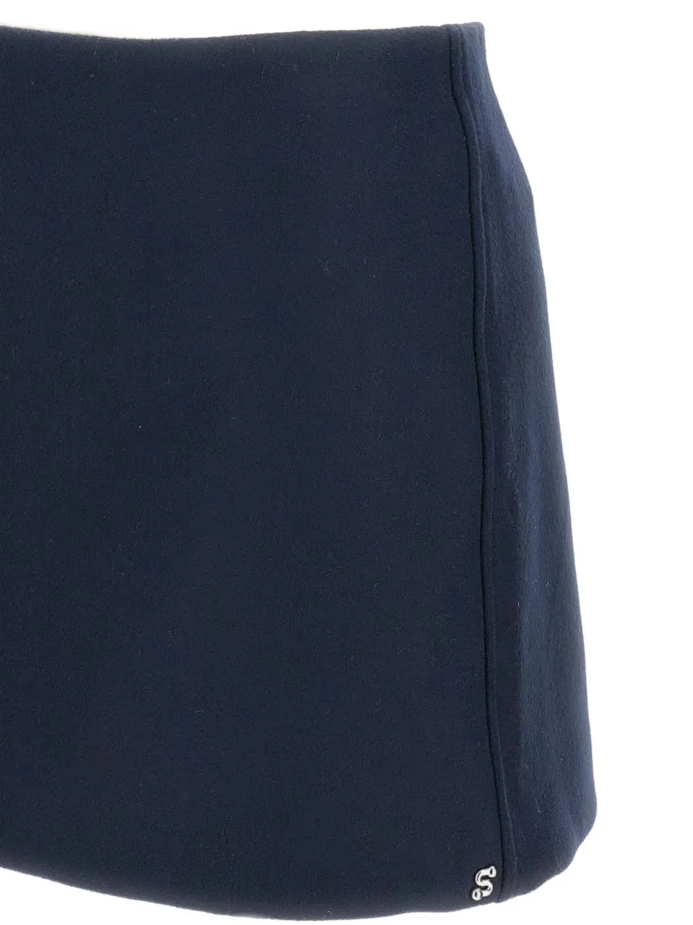 Sportmax Low-rise Wool Mini Skirt In Blue