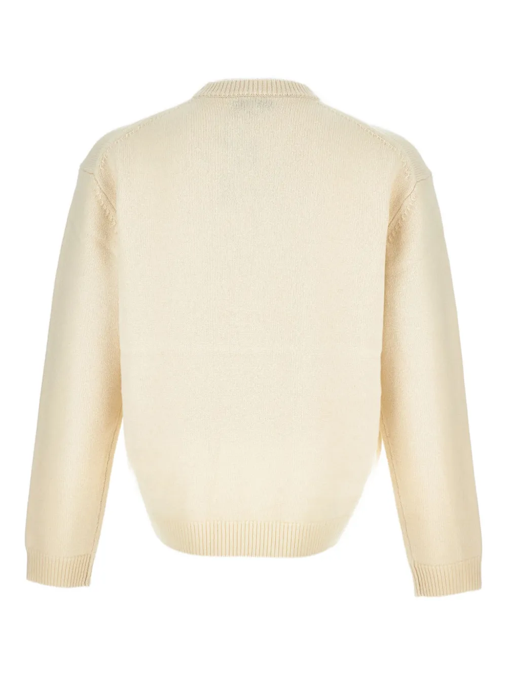 Maison Kitsuné Fox Head-intarsia sweater - Beige