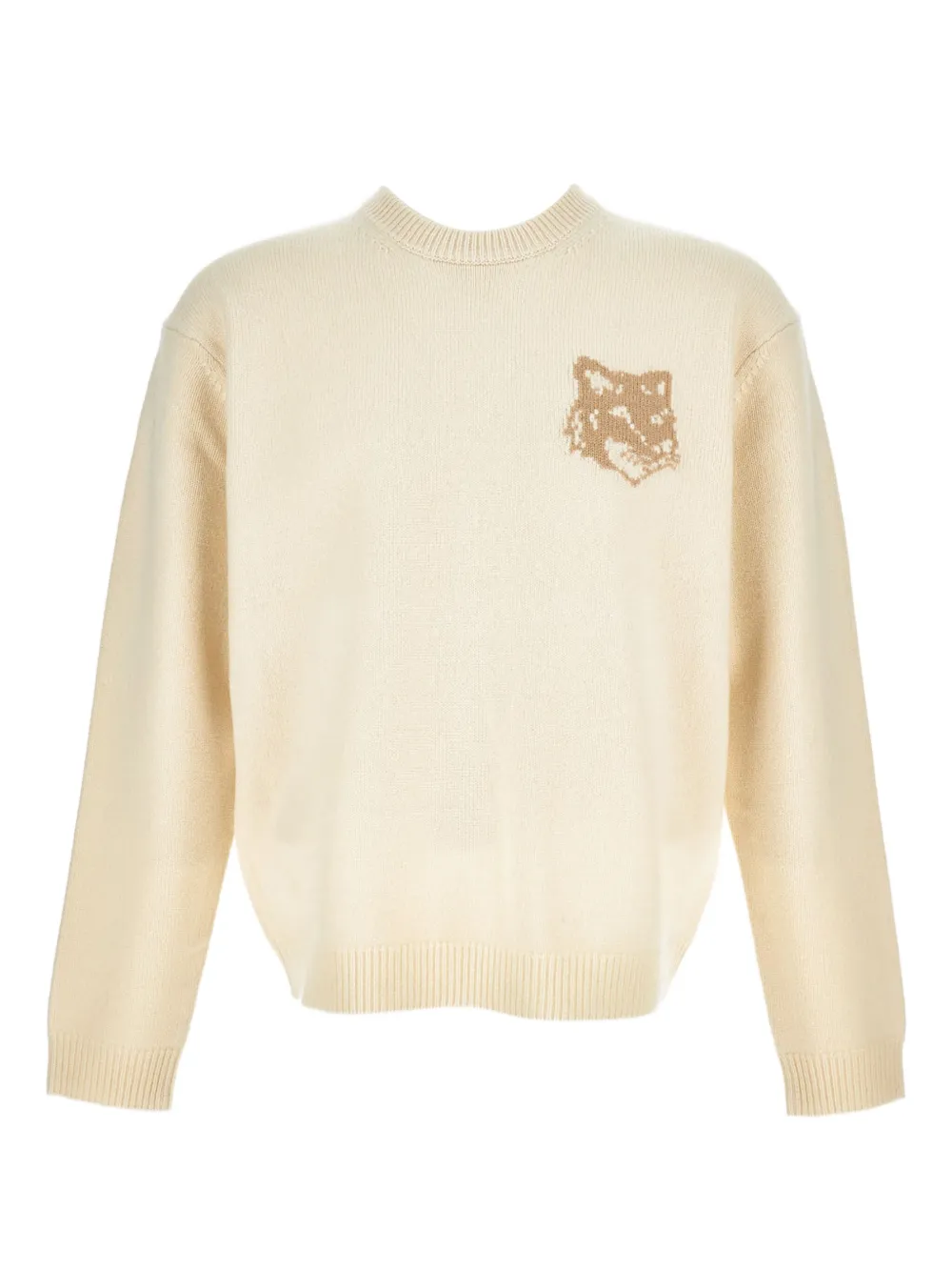 Maison Kitsuné Fox Head-intarsia sweater - Toni neutri