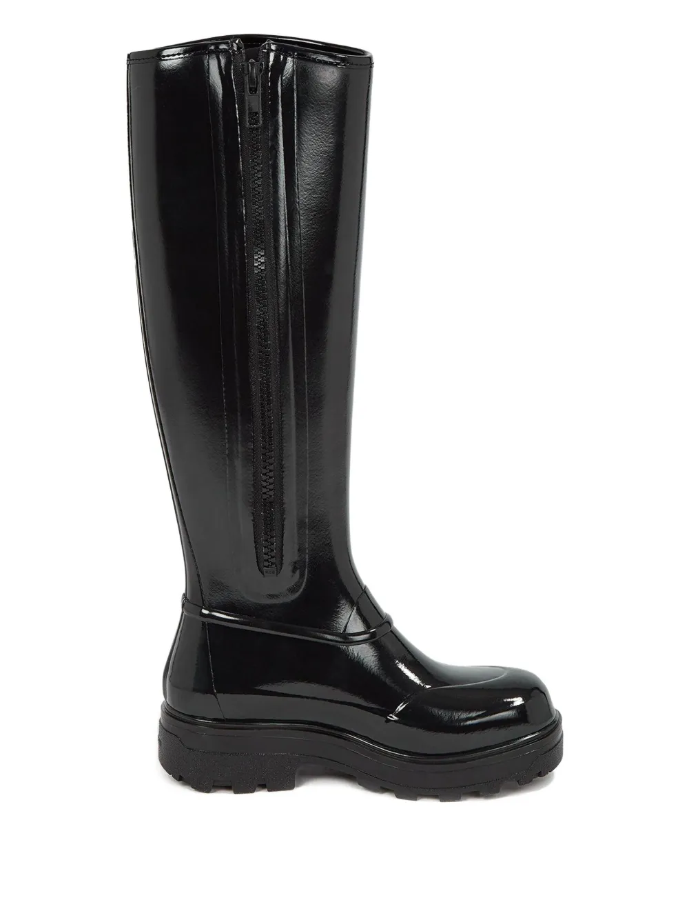 Kassl Editions X Tretorn Tijntje Glossed Rubber Wellington Boots In Black