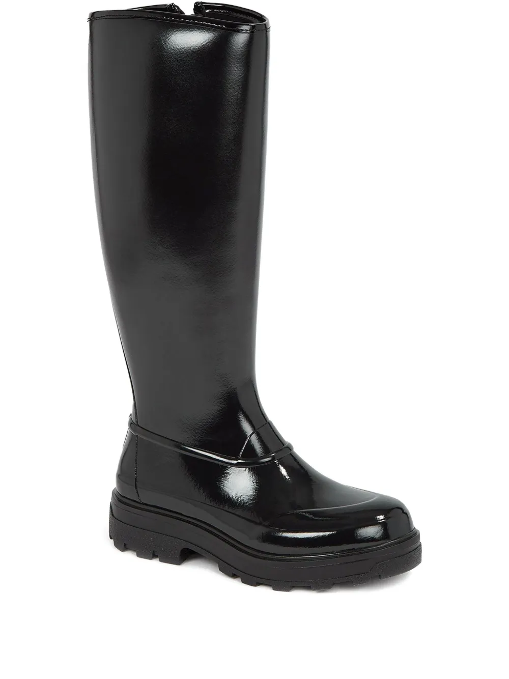 Kassl Editions X Tretorn Tijntje Glossed Rubber Wellington Boots In Black
