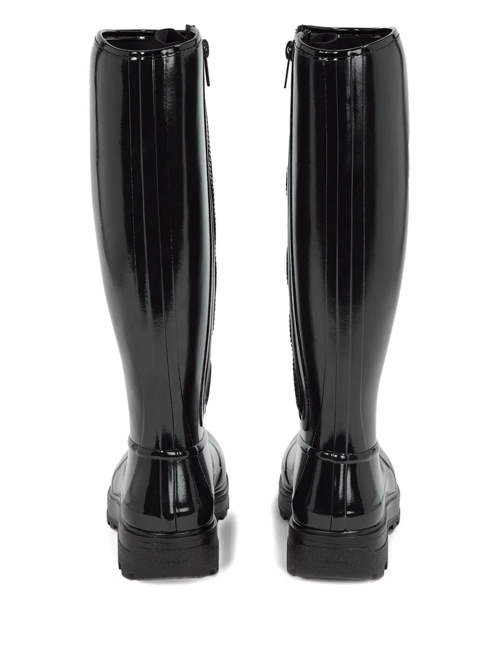 Kassl Editions X Tretorn Tijntje Glossed Rubber Wellington Boots In Black