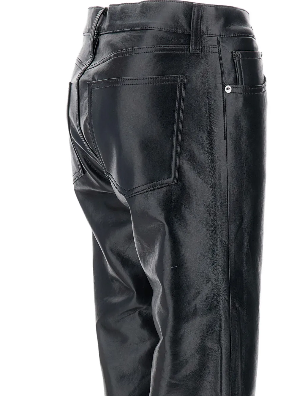 Agolde Five-pocket Trousers In Black