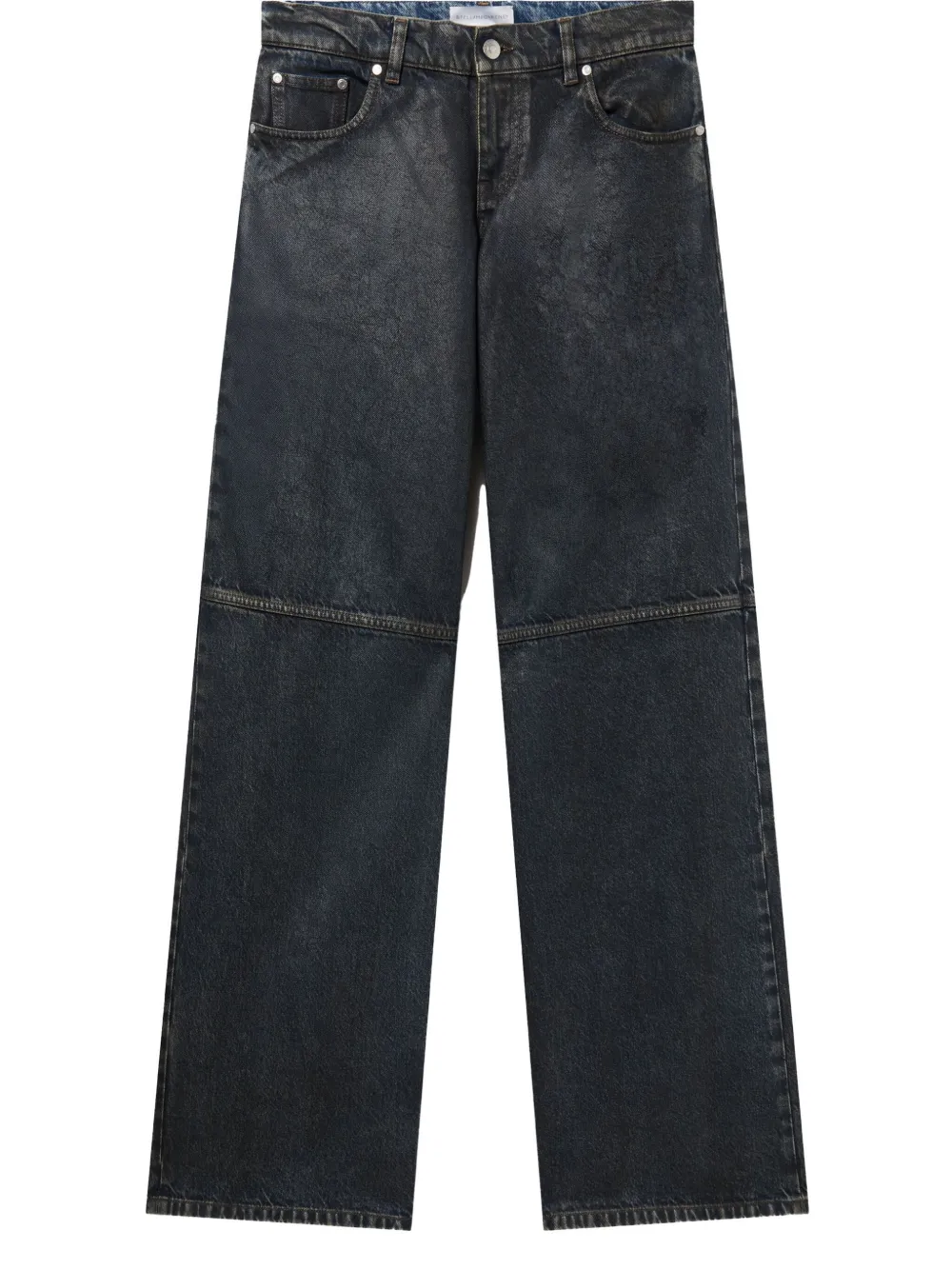 Stella McCartney faded-effect panelled jeans - Blauw