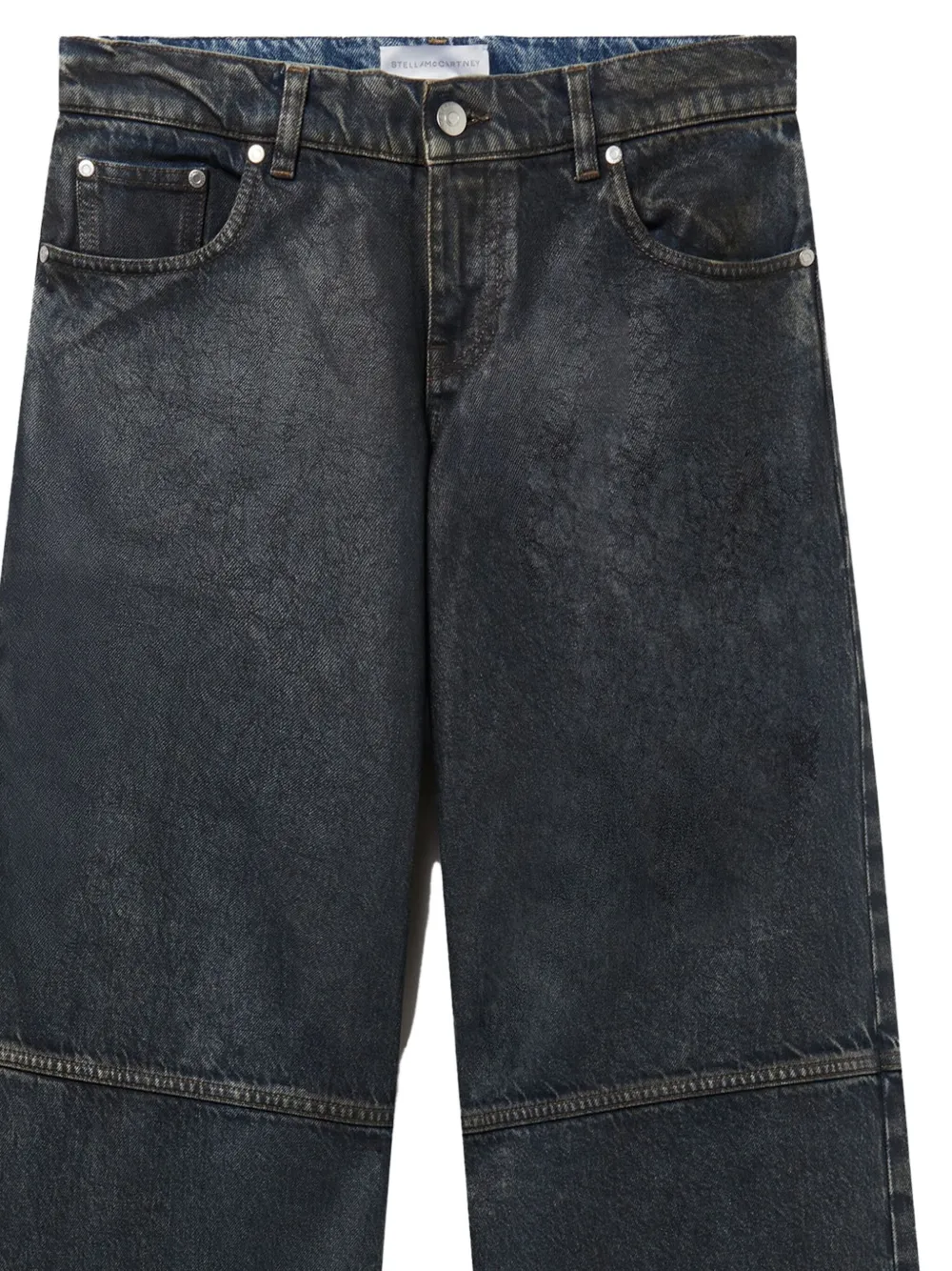 Stella McCartney Jeans met vervaagd effect en vlakken Blauw