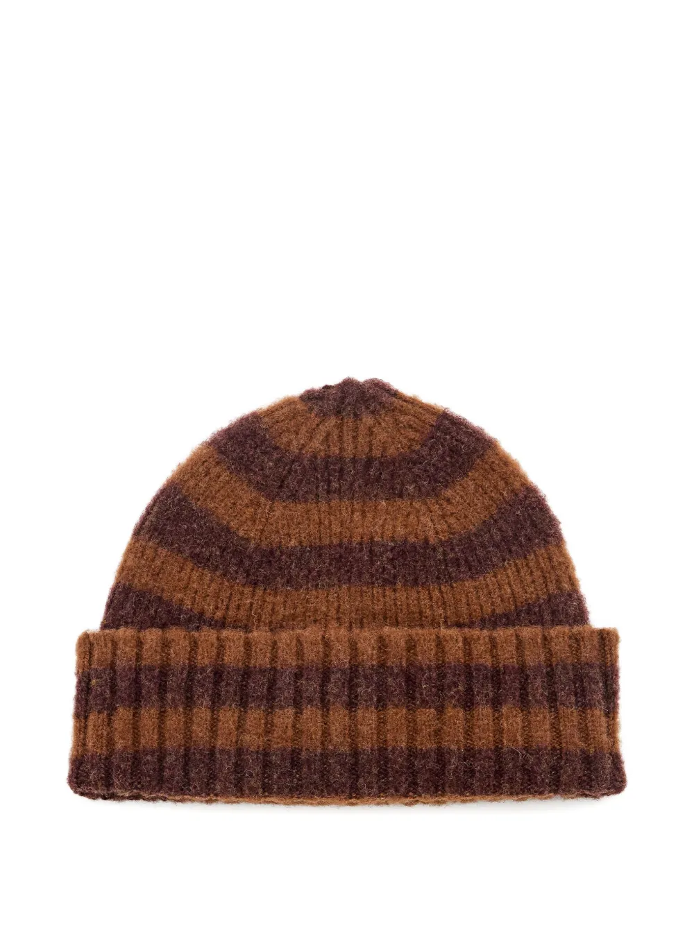 Howlin' striped ribbed-knit beanie | Brown | Image 1