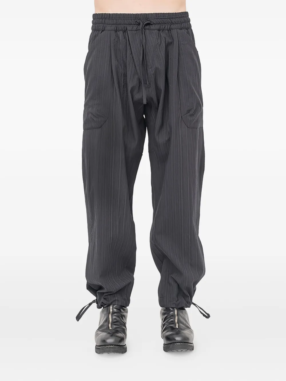 Jan Jan Van Essche drawstring striped trousers | 灰色 | Image 1