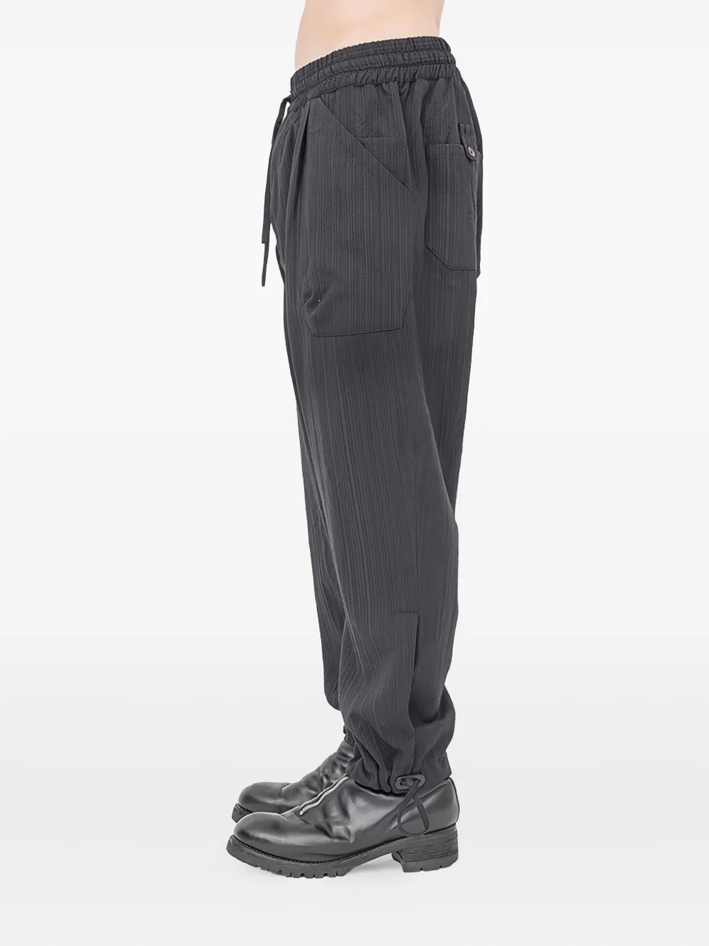 Jan Jan Van Essche drawstring striped trousers | 垮裤 | Image 2