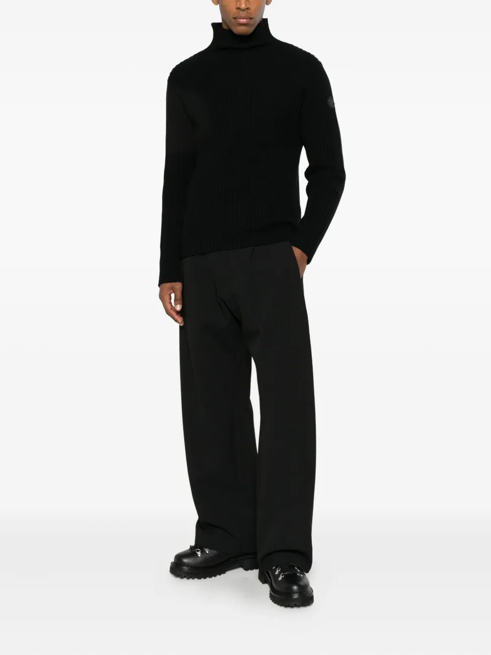 Moncler Ciclista ribbed high-neck sweater - Zwart