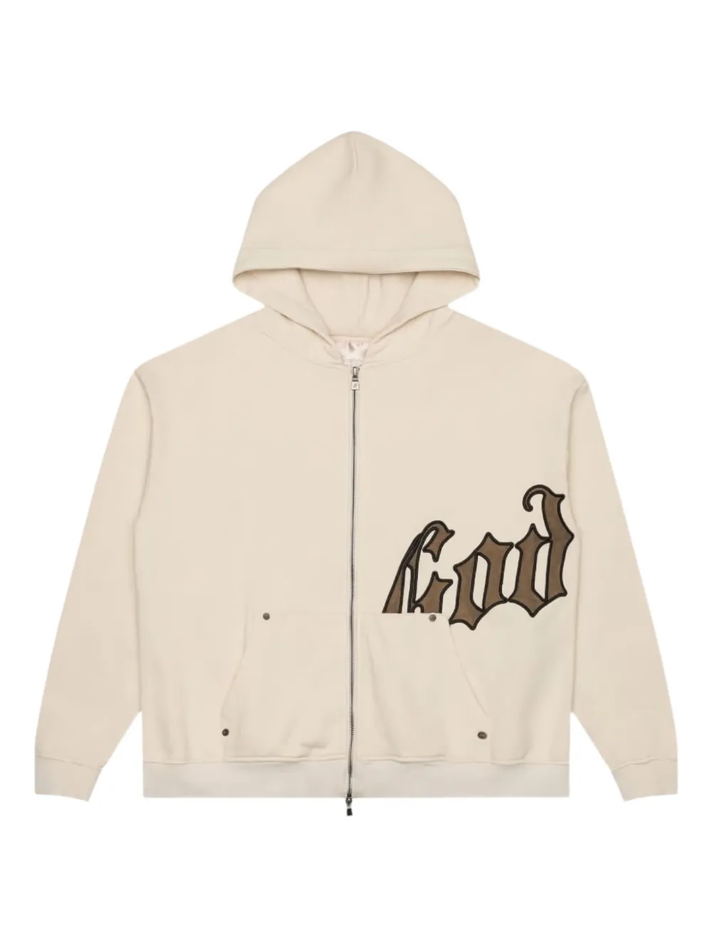GODSPEED OG Logo V2 zip-up hoodie | Neutrals | Image 1