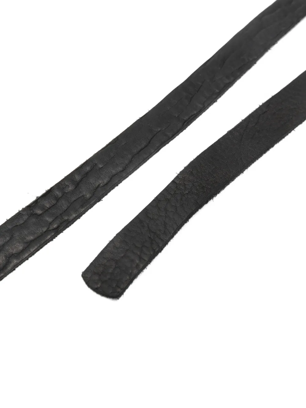 Guidi double D-ring buckle leather belt - Zwart