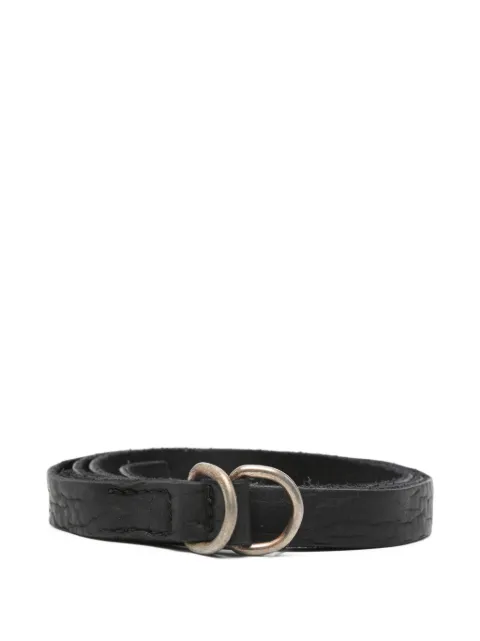 Guidi double D-ring buckle leather belt