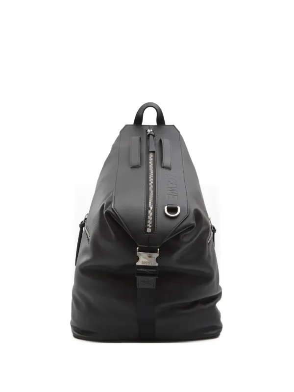 LOEWE Convertible Leather Backpack Black FARFETCH PH