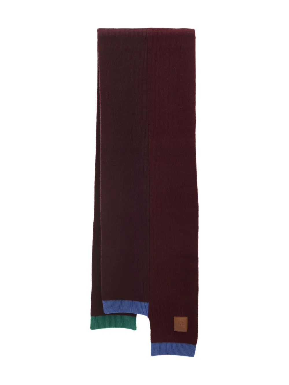 LOEWE asymmetric wool scarf | Red | Image 1
