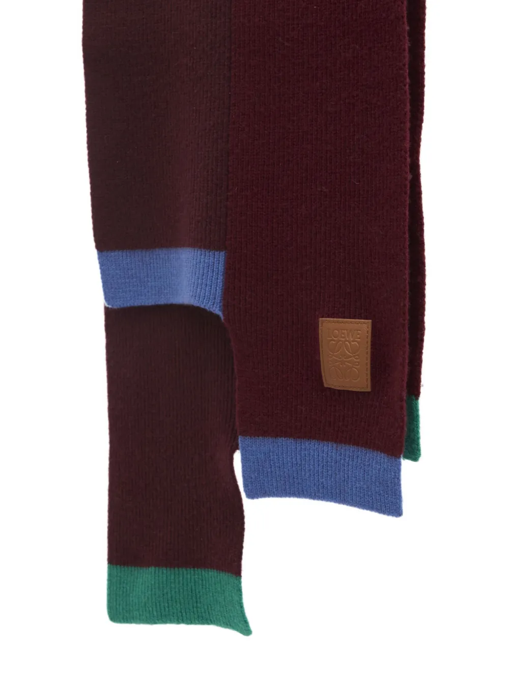 LOEWE asymmetric wool scarf | Men | Image 2