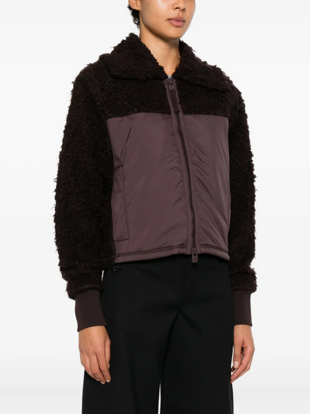 Rains Trikala Collared Panelled Jacket In Brown