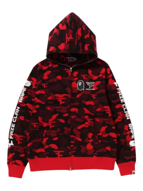 A BATHING APE® camo zip hoodie
