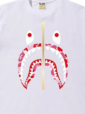 A BATHING APE® Zip Shark short-sleeve T-shirt | White | FARFETCH AZ