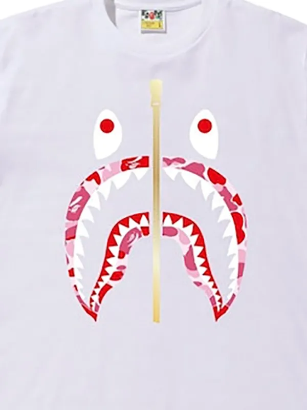 A BATHING APE® ジップ シャーク Tシャツ | ホワイト | FARFETCH JP