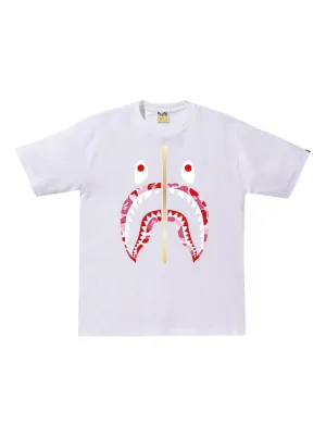 A BATHING APE® Zip Shark short-sleeve T-shirt | White | FARFETCH AZ